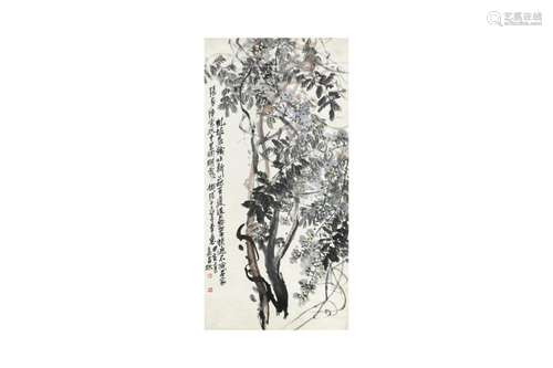 WU CHANGSHUO 吳昌碩 (Huzhou, China, 1844-1927) Wisteria 紫藤