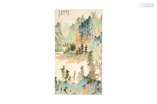 XIE ZHILIU 謝稚柳 (Changzhou, Chinese, 1910 - 1977) Landscap...