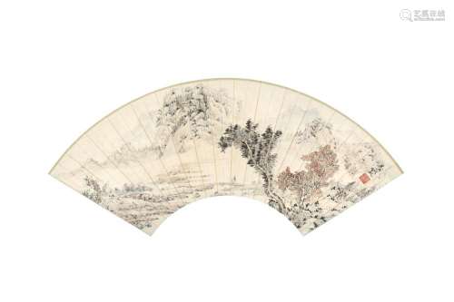 WU HUFAN 吳湖帆 (China, 1894-1968) Landscape 山水圖扇頁