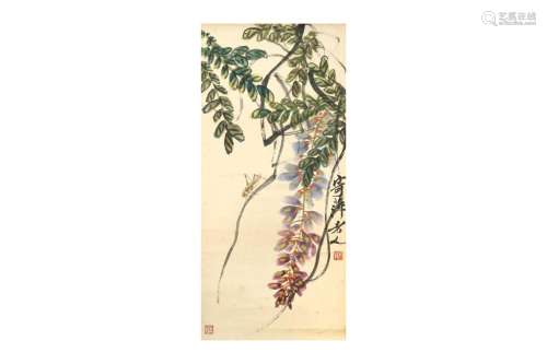 QI BAISHI 齊白石 (Xiangtan, China, 1864 - 1957) Grasshopper ...