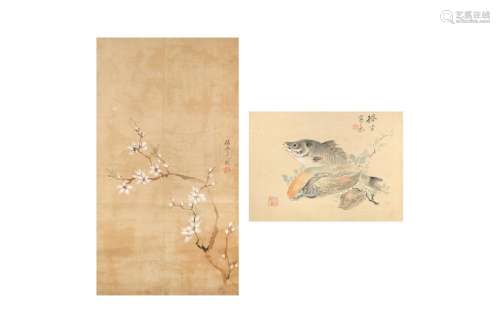 TSUBAKI CHINZAN (1801 – 1854) Prunus; Seafood