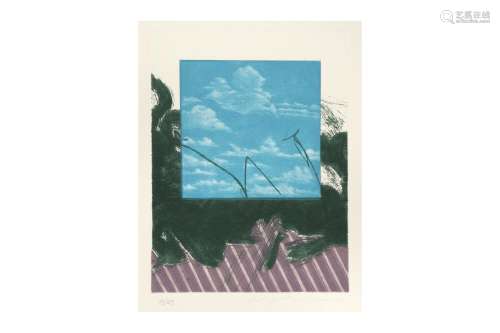 MASUO IKEDA (1934 - 1997) Two Japanese mezzotint prints on p...