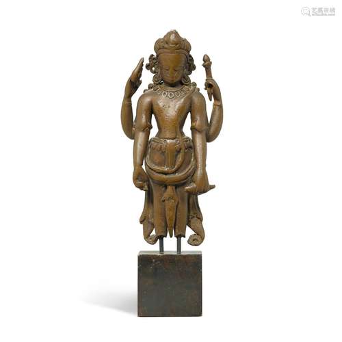 A bronze figure of Vishnu, Nepal, 14th century