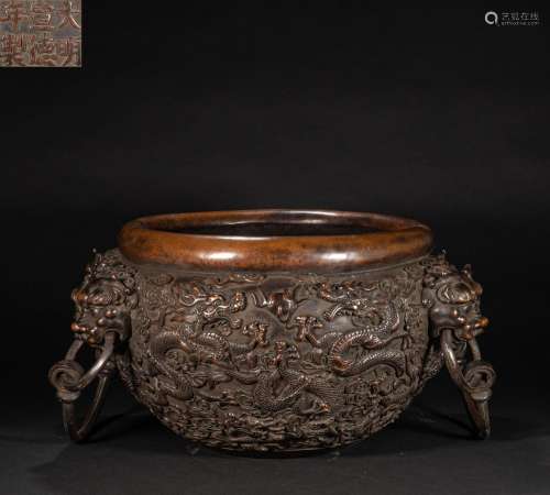 CHINESE COPPER INCENSE BURNER MING DYNASTY