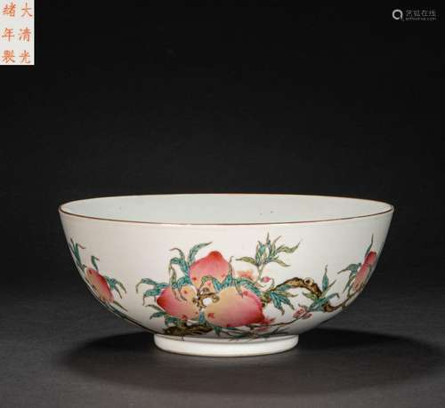 CHINESE PASTEL BOWL OF QING DYNASTY