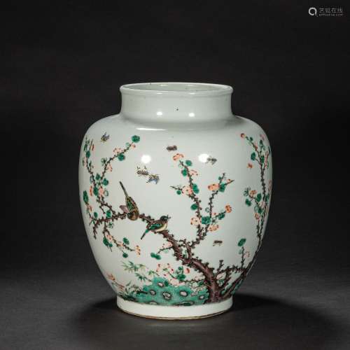 CHINESE PASTEL VASES FROM QING DYNASTY