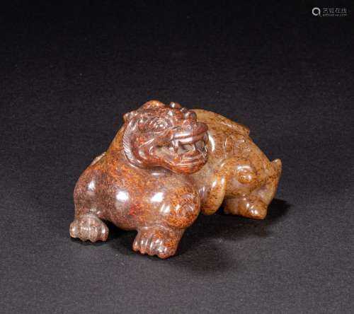 CHINA HETIAN JADE BEAST HAN DYNASTY