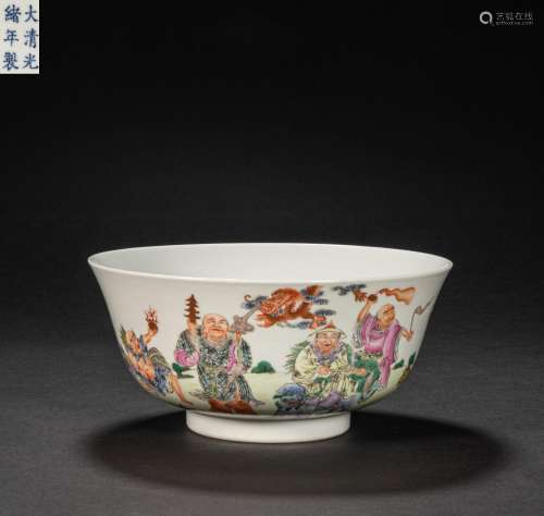 CHINESE PASTEL BOWL OF QING DYNASTY