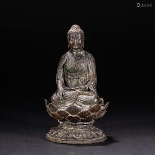 CHINESE BRONZE BUDDHA STATUE FROM QING DYNASTY