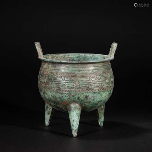 CHINESE BRONZE TRIPOD WARRING STATES PERIOD