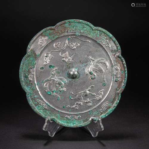 CHINESE BRONZE MIRROR OF TANG DYNASTY