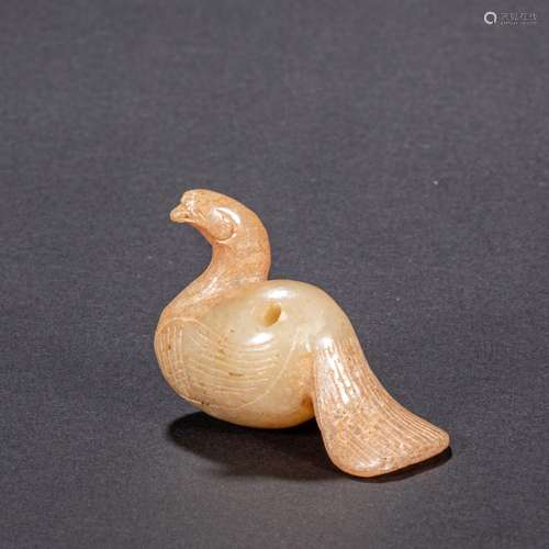 CHINA HETIAN JADE BIRD IN QING DYNASTY