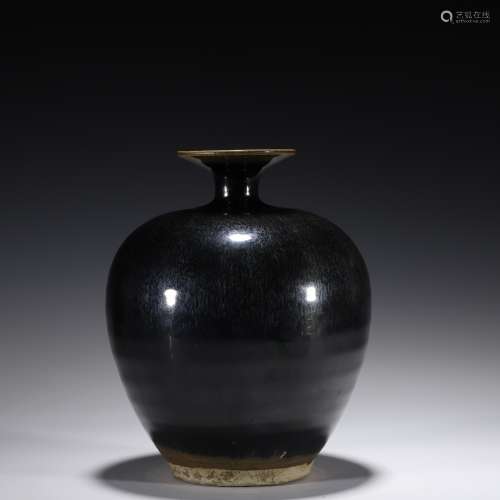 清 古代黑釉酒壺