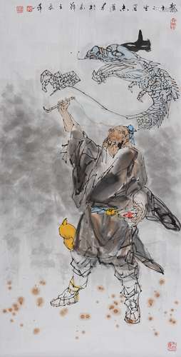 于志学(b.1935) 画龙点睛 2012年作 设色纸本 镜心