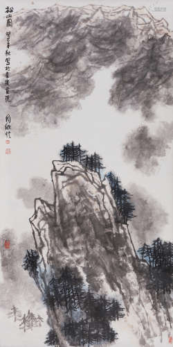 周顺恺(b.1950) 松山图 2013年作 设色纸本 镜心