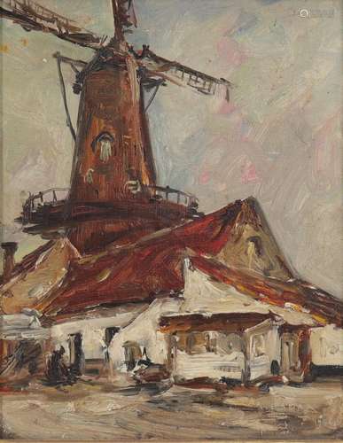 Armand G. G. JAMAR (1870-1946)  Huile \"le moulin\"...