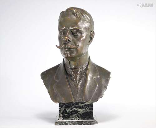 François Victor COGNÉ (1876-1952) Buste d\'homme en bronze \...