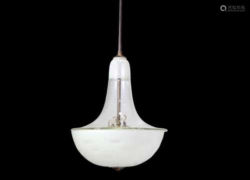 Archimede SEGUSO (1909 - 1999) beau lustre suspension - Mura...