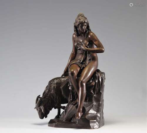 Pierre Julien (1731 -1804) d\'après, beau bronze \"Amal...