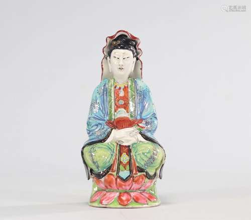 Porcelaine de chine famille rose en forme de personnage \nPo...