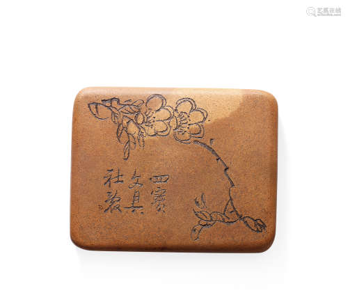 民国 紫砂印泥盒
Republic of China
ZISHA INK PASTE BOX