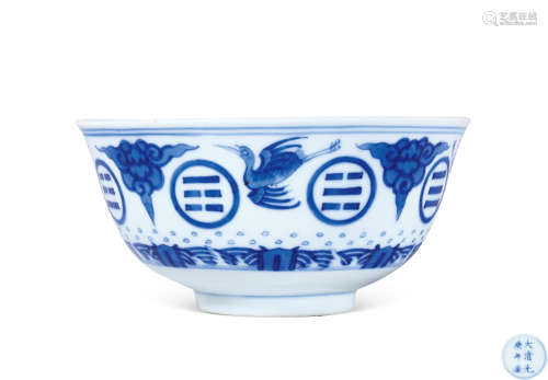 清光绪 青花云鹤纹碗
Guangxu Period, Qing Dynasty
BLUE AND WH...
