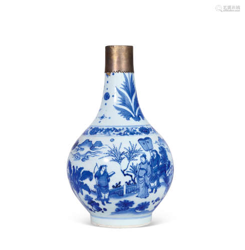 明崇祯 青花人物故事图瓶
Chongzhen Period, Ming Dynasty
BLUE ...