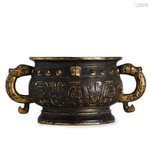 Gilt-Bronze Dragon Censer