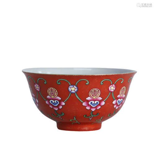 Falangcai Glaze Longevity Bowl