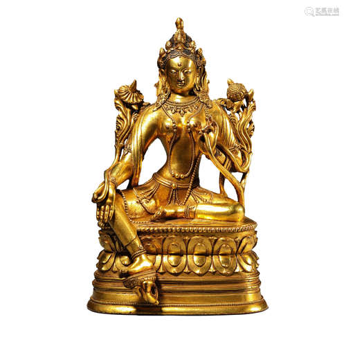 Gilt-Bronze Statue of Tara