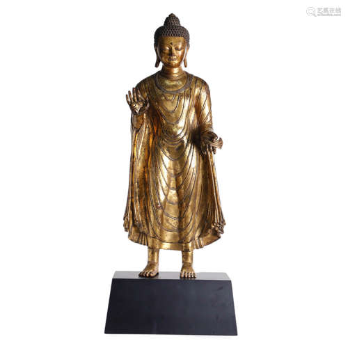 Gilt-Bronze Statue of Shakyamuni