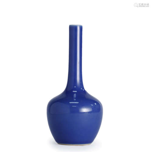 Sacrificial Blue Glaze Long Neck Bottle Vase