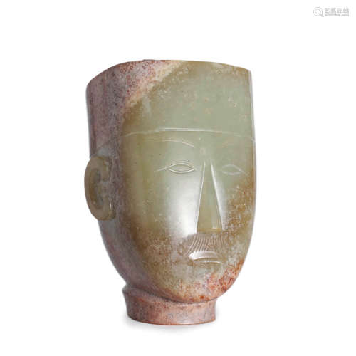 White jade figural head