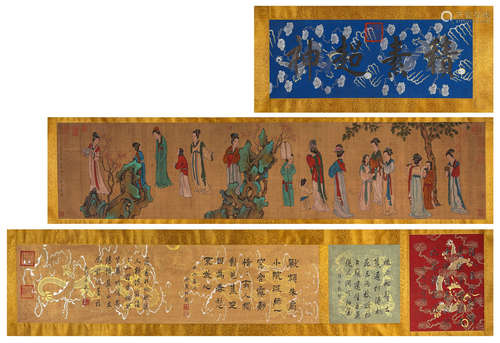 Chinese Figure Story Painting Hand Scroll