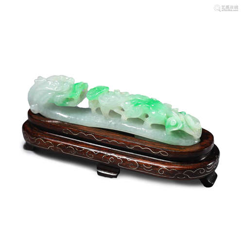 Jadeite Jade Chi-Drahon Belt Hook