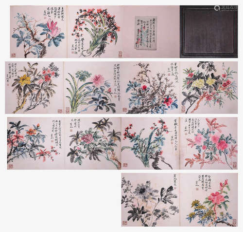 Chinese Flower Painting Album, Huang Binhong Mark