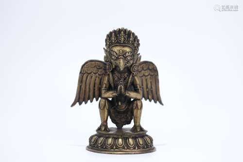 清代 铜铸大鹏鸟造像
