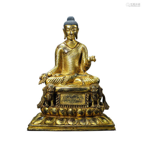 Swat Gilt-Bronze Statue of Shakyamuni