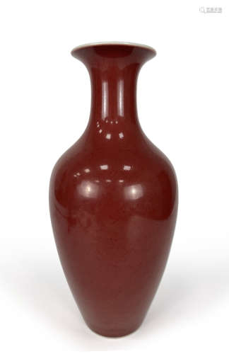 清 霁红釉观音瓶