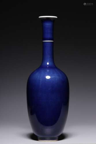 Blue glaze bamboo bottle