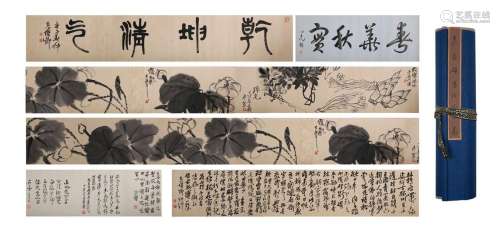 Picture volume of Wu Changshuo's combination of calligraphy ...