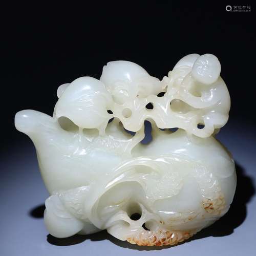 Hetian Jade Gourd Boy Ornament