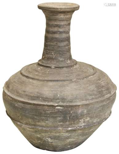 A GREY POTTERY VASE WARRING STATES PERIOD (475-221 BC) of co...