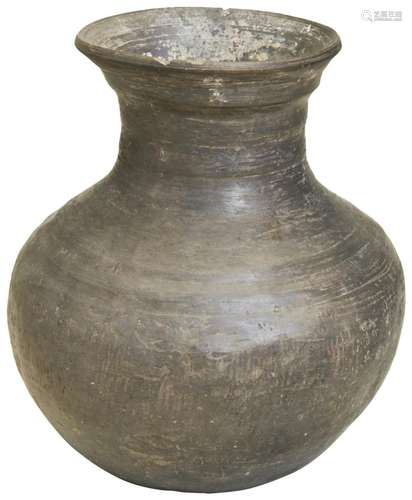 A GREY POTTERY VASE  WARRING STATES / WESTERN HAN DYNASTY (4...