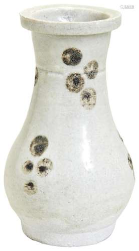 A QINGBAI GLAZED BROWN-SPLASH VASE  YUAN DYNASTY (AD 1279-13...