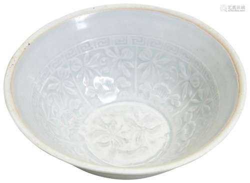 A MOULDED QINGBAI \'FLORAL\' BOWL  SOUTHERN SONG DYNASTY (11...