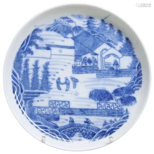 A \'BLEU-DE-HUE\' SAUCER DISH CHINESE FOR THE VIETNAMESE MAR...