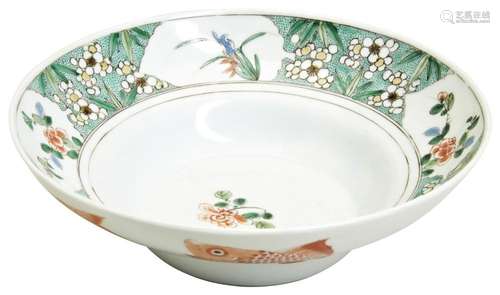 A FAMILLE VERTE  AND IRON-RED \'FISHES\' BOWL KANGXI PERIOD ...