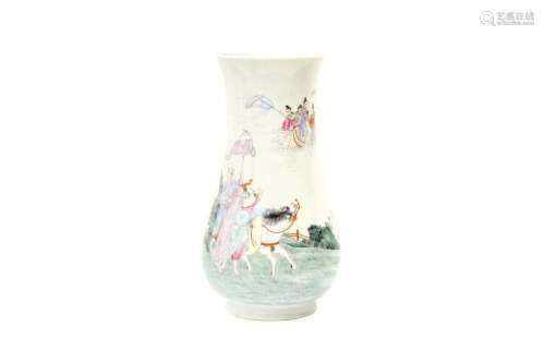 A CHINESE FAMILLE-ROSE 'IMMORTAL LADIES' VASE 粉彩仙女圖瓶