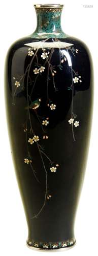 AN EXCEPTIONAL CLOISONNE VASE, SIGNED KINUNKEN INABA STUDIO ...